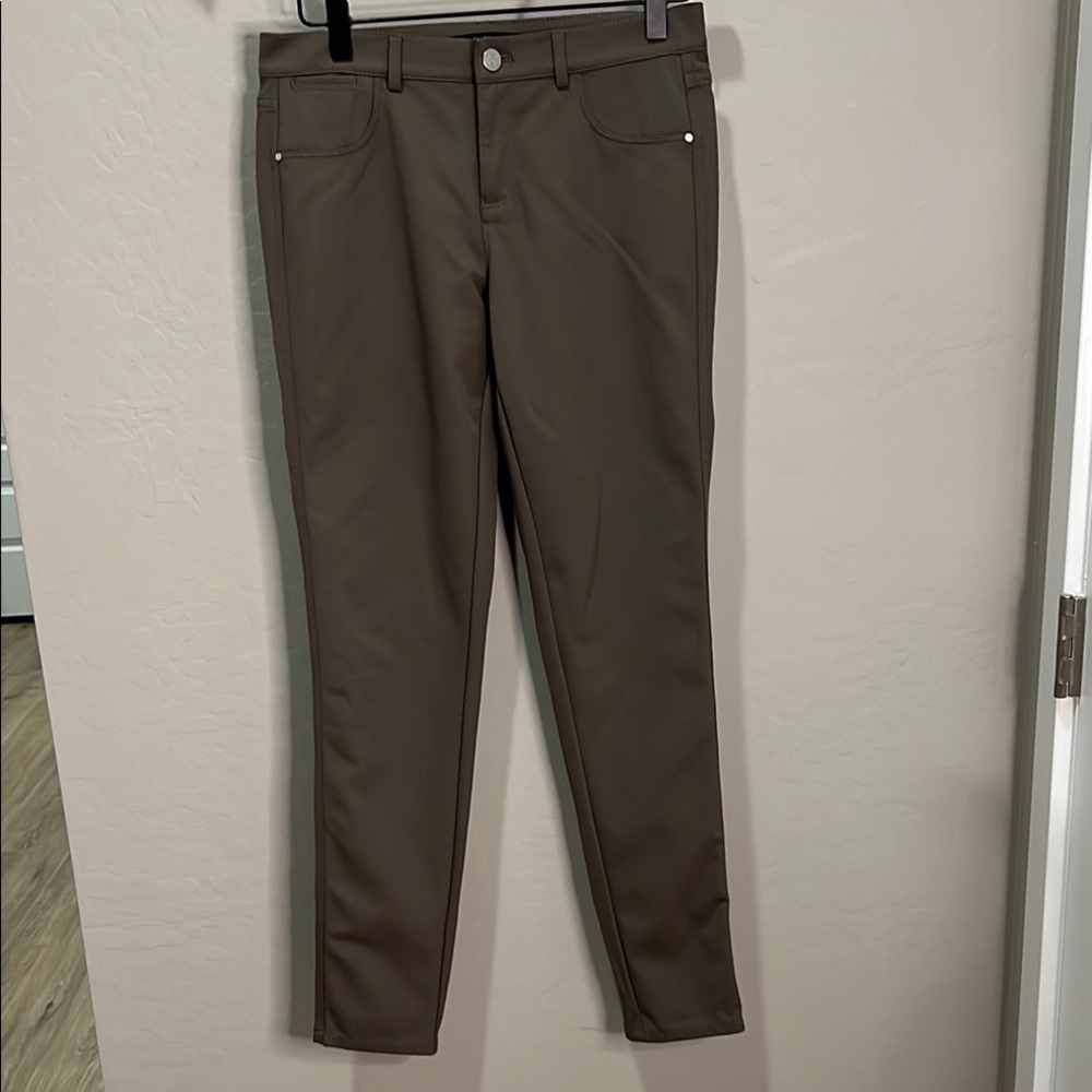 Lafayette 148 Pants New York Mercer Trousers Nougat Brown Dark Tan Stretchy Fall